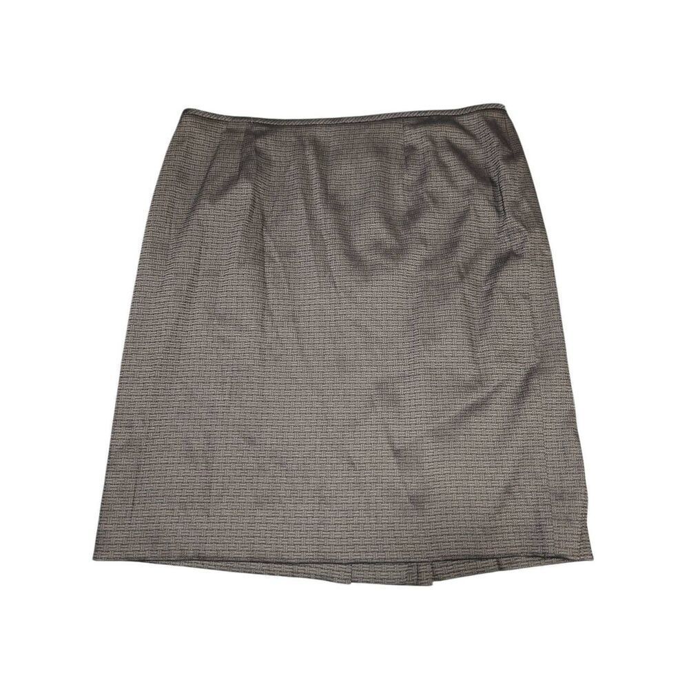 T Tahari Plaid Pencil Skirt Gray/Brown Tones Women's Size 18W